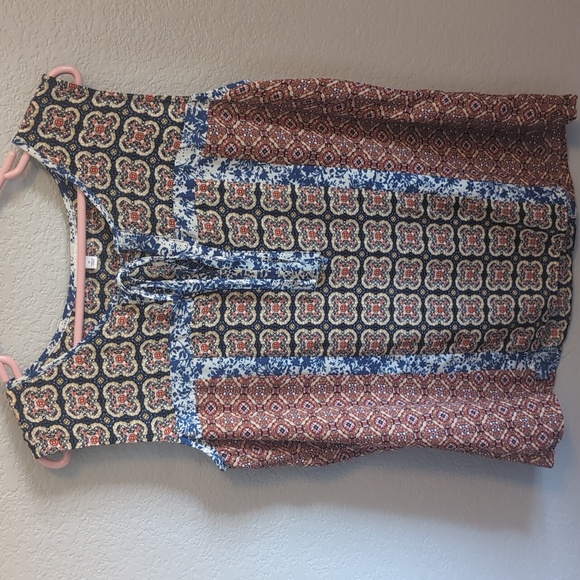 DR2 Tops - DR2 Multi Pattern Boho Patchwork Medium Top